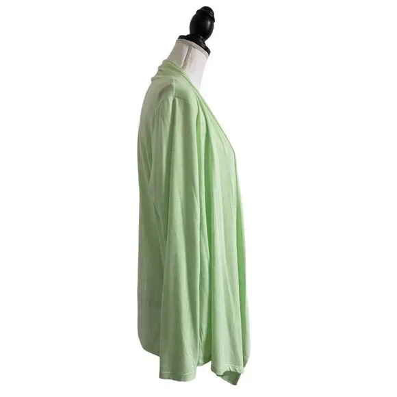 Serena Williams Twofer-Style Draped Cardigan Light Lime Green Ladies Size Large - Picture 4 of 4